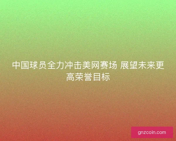 中国球员全力冲击美网赛场 展望未来更高荣誉目标